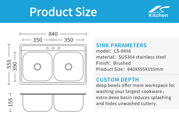  LS-8456 อ่างล้างจานอ่างล้างหน้าซัพพลายเออร์จีนราคาถูก sink