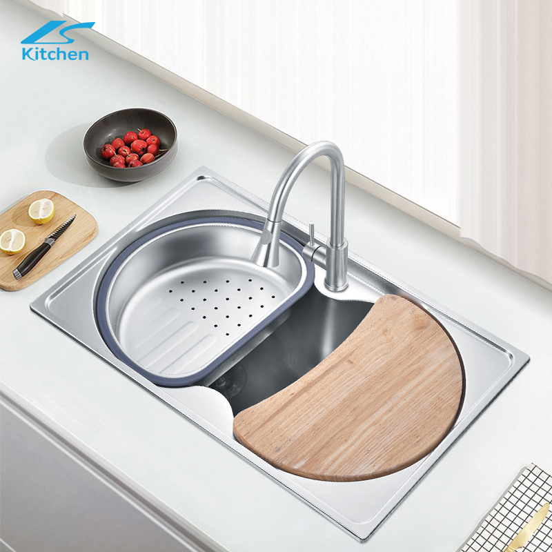 ยอดนิยม Anti-Condensation Kitchen Sinks สแตนเลสชามคู่รอบอ่างล้างจาน